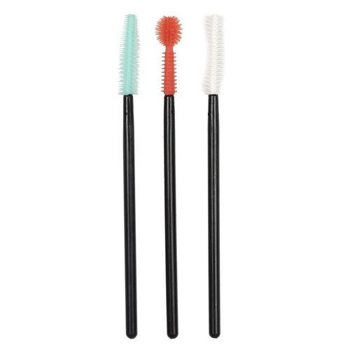 Paris Prix - Lot De 3 Brosses à Cils "cosmetic" 19cm Noir
