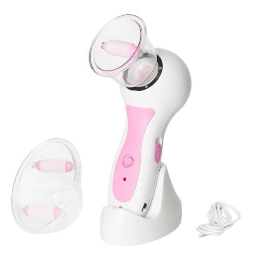 Paris Prix - Ventouse Aspirante "palper-rouler" 23cm Blanc & Rose
