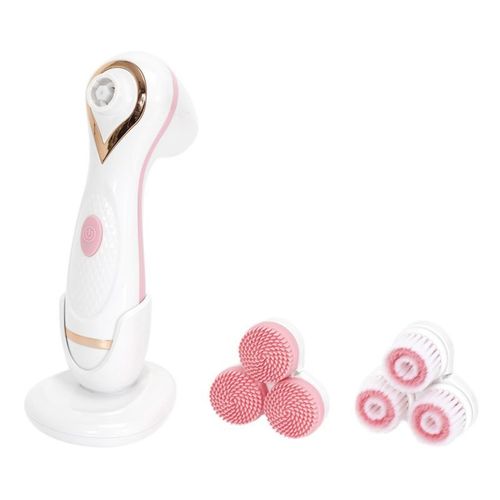 Paris Prix - Brosse Nettoyante Visage "2 Têtes" 17cm Blanc