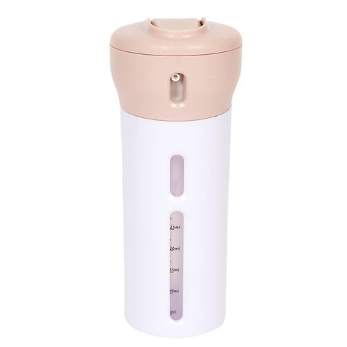 Paris Prix - Flacon De Transport 4 En 1 "distributeur" 16cm Blanc