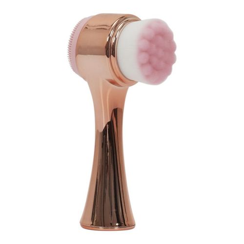 Paris Prix - Brosse Visage 2 En 1 "double Action" 13cm Rose