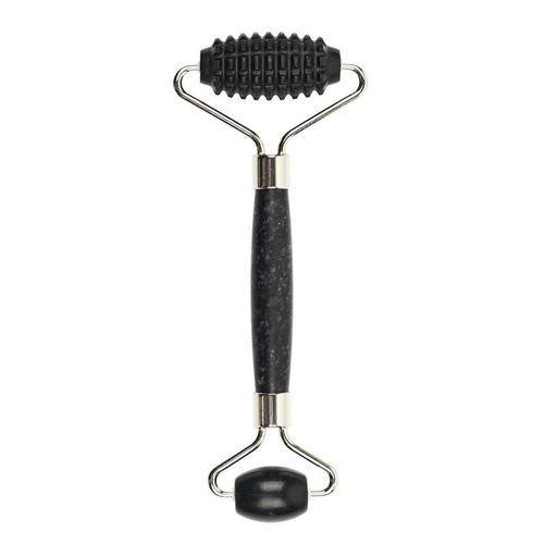 Paris Prix - Rouleau De Massage 2 En 1 "jade" 14cm Noir