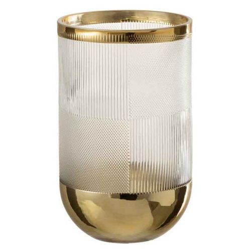 Paris Prix - Vase Design "sucomba" 21cm Transparent & Or