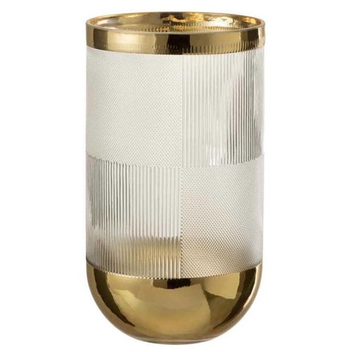 Paris Prix - Vase Design "sucomba" 27cm Transparent & Or