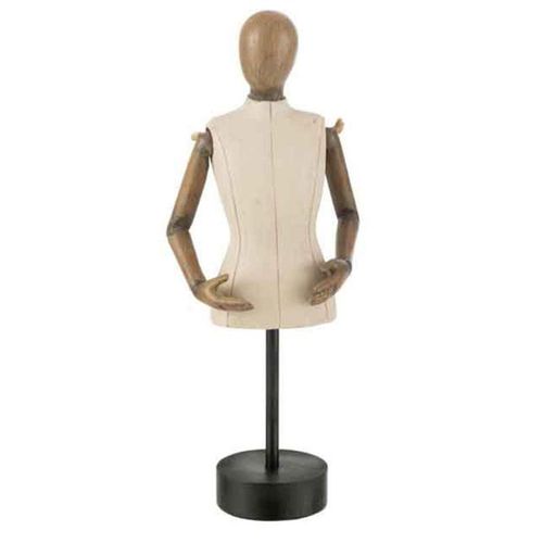 Paris Prix - Statuette Vintage "buste" 31cm Beige & Marron