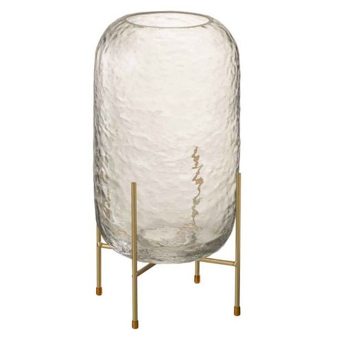 Paris Prix - Vase Sur Pied En Verre "pieto" 30cm Transparent
