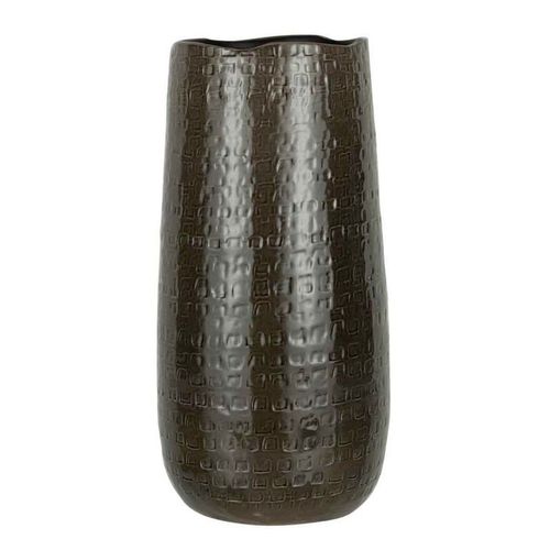 Paris Prix - Vase En Céramique Design "yuella" 50cm Gris