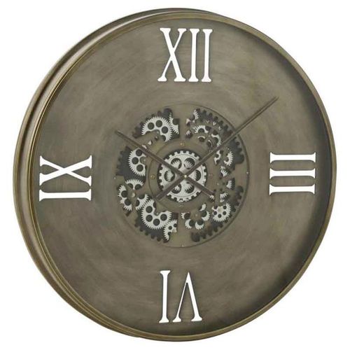 Paris Prix - Horloge Murale "4 Chiffres Romains" 80cm Cuivre