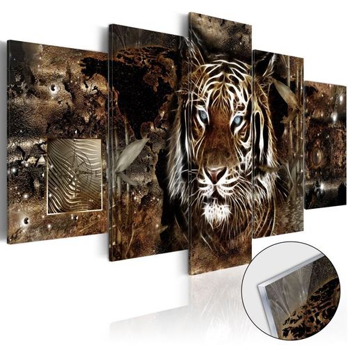 Tableau sur Verre Acrylique "Guard of the Jungle" 100 x 200 cm