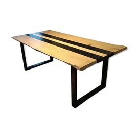 Table De Salle Manger Style Industriel Noir