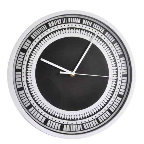 Horloge Murale à Motifs "Ethnic Folk" 30cm Noir