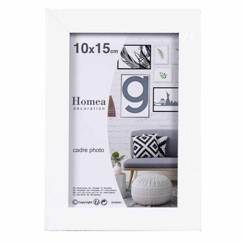 Paris Prix - Cadre Photo Déco "loft" 10x15cm Blanc