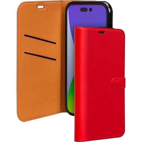 Folio Wallet Iphone 14 Pro Rouge Avec Languette De Fermeture Bigben