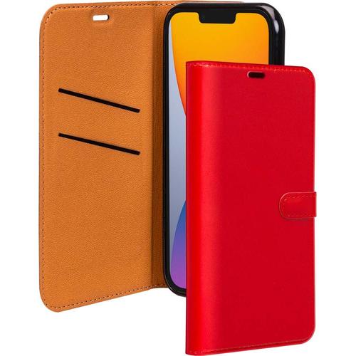 Folio Wallet Iphone 14 Rouge Avec Languette De Fermeture Bigben