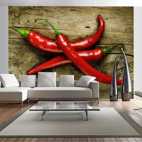 Papier Peint "Spicy Chili Peppers" 154 x 200 cm