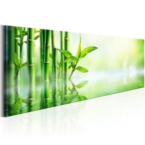 Paris Prix - Tableau Imprimé "green Bamboo" 50 X 150 Cm