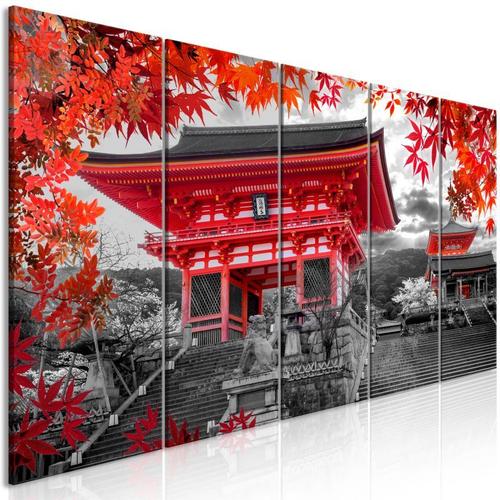 Paris Prix - Tableau Imprimé 5 Panneaux "kyoto, Japan Narrow" 90 X 225 Cm