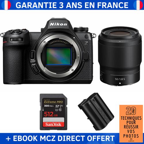 Nikon Z6 III + Z 50mm f/1.8 S + 1 SanDisk 512GB Extreme PRO UHS-II SDXC 300 MB/s + 1 Nikon EN-EL15c + Ebook '20 Techniques pour Réussir vos Photos' - Appareil Photo Hybride Nikon