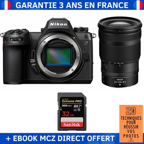 Nikon Z6 III + Z 24-120mm f/4 S + 1 SanDisk 32GB Extreme PRO UHS-II SDXC 300 MB/s + Ebook '20 Techniques pour Réussir vos Photos' - Appareil Photo Hybride Nikon