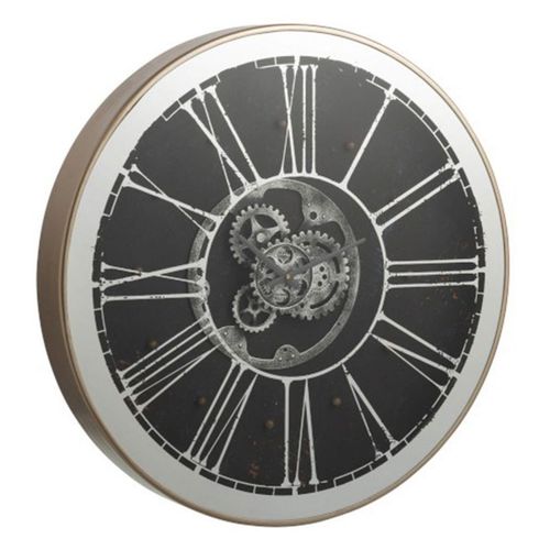 Paris Prix - Horloge Murale Ronde à Led "ozua" 80cm Argent