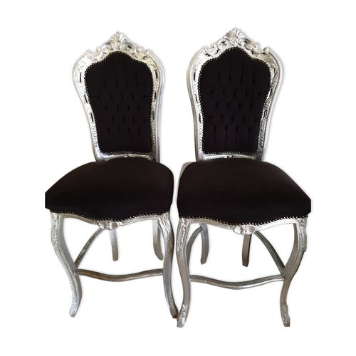 2 Fauteuil Baroque Noir