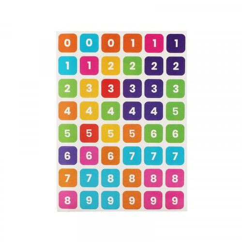 Gommettes Chiffres Et Calcul 2 X 2 Cm 96 Pièces