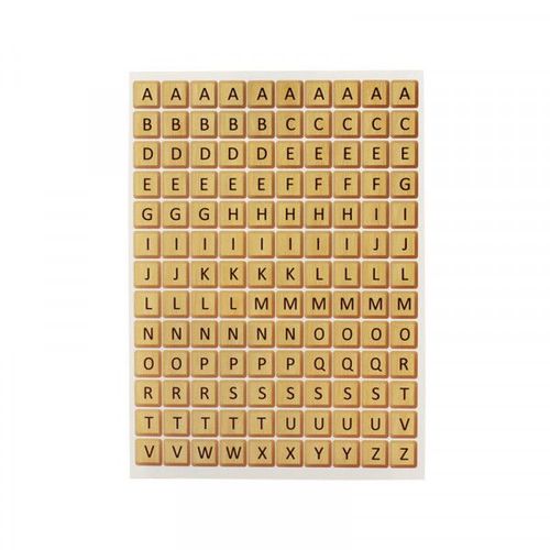 Gommettes Lettres En Bois 1,3 X 1,3 Cm 260 Pièces
