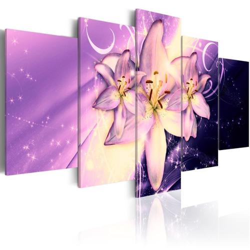 Paris Prix - Tableau Imprimé "purple Galaxy" 50 X 100 Cm