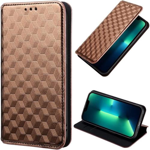 Coque De Téléphone Xiaomi Redmi Note 10 Je, Étui Portefeuille En Cuir À Rabat Magnétique, Étui De Béquille, Étui De Protection Antichoc Pour Xiaomi Redmi Note 10 Je-Marron