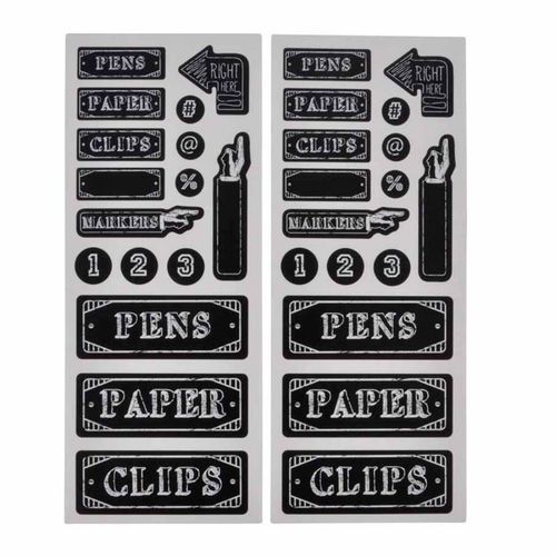 Stickers Ardoise "Bureau" 10x25cm Noir