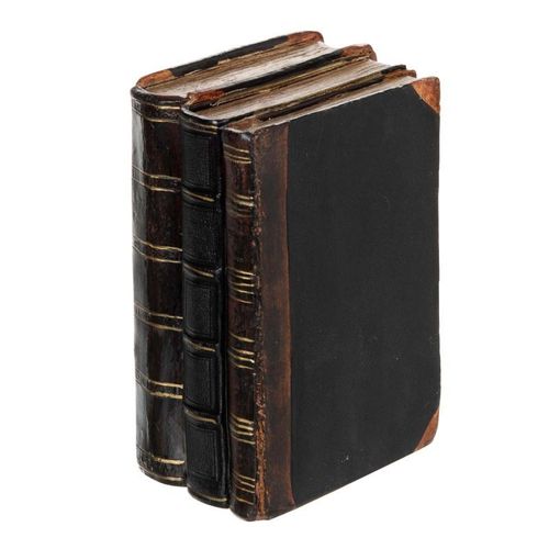 3 Livres Déco "Book" 20cm Noir & Marron