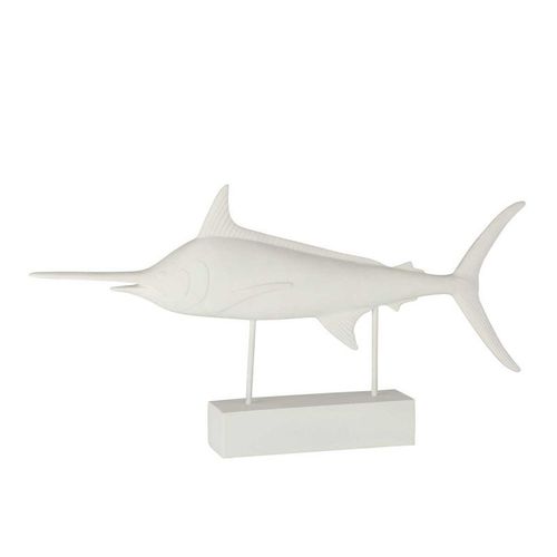 Statue Déco en Résine "Espadon" 72cm Blanc