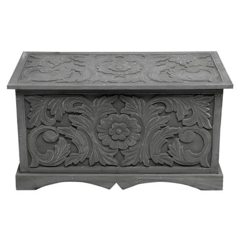 Paris Prix - Coffre De Rangement Design "Arta" 80cm Gris