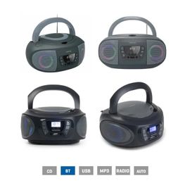 Radio CD avec effets lumineux LEDS USB /MP3 FM avec entrée auxiliaire et récepteur sans fil.