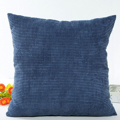 Housse De Coussin Carrée En Velours Côtelé, Taie D'oreiller Décorative De Couleur Unie Pour Canapé, Taille, Décoration De La Maison, 45cm X 45cm