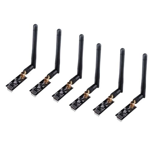 6 pièces NRF24L01 + PA + LNA Module émetteur-récepteur sans fil 2.4G 1100M RF pour Arduino