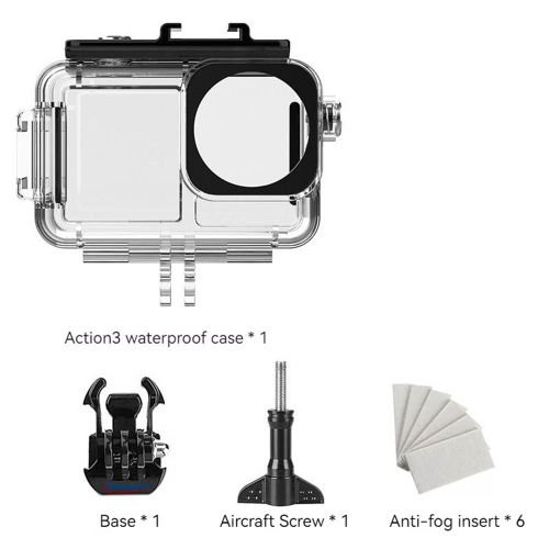 Étui De Plongée Sous-Marine 40m, Boîtier De Protection, Coque Étanche, Compatible Pour Dji Action 3, Accessoires De Caméra Osmo-Générique
