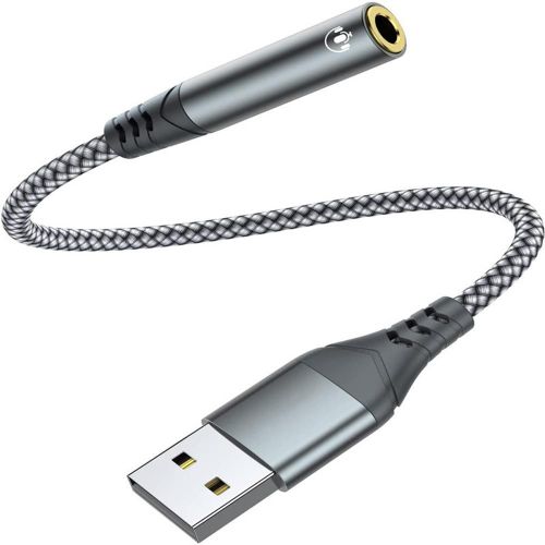 Adaptateur Audio 2-en-1 pour casque, Usb C à 3.5mm femelle, câble Jack Audio, carte son, Compatible avec Samsung Ipad Pro
