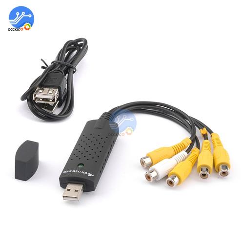 Carte d'acquisition vidéo DVR 4 canaux USB, pour caméra de vidéosurveillance, moniteur DVD, carte Dvr 4 canaux Usb pour enregistrement vidéo VHS PAL /NTSC