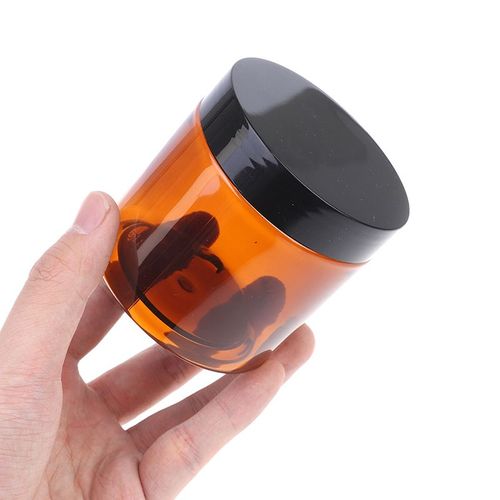Bouteille à large bouche de 200ml, marron ambre, boîte de rangement d'articles divers ménagers, bouteilles cosmétiques pour le visage, baume à lèvres, échantillon, Pot