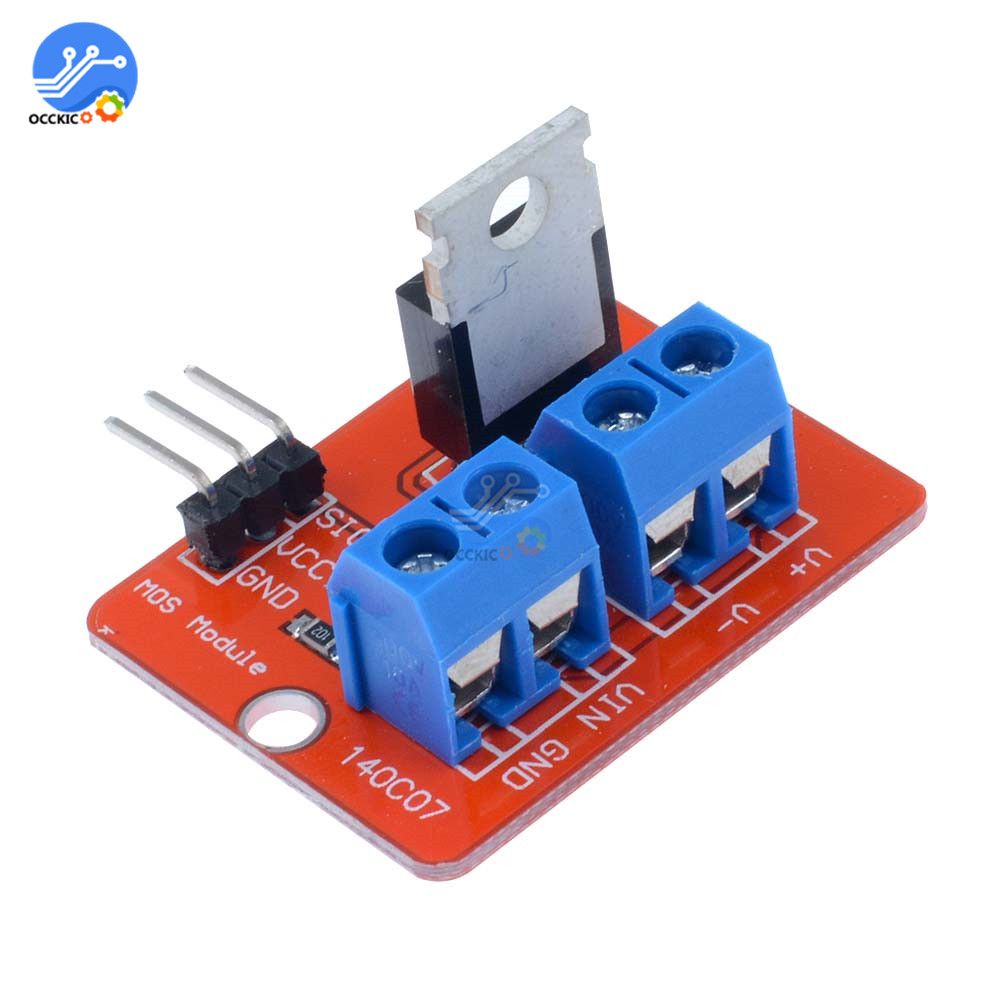 Module De Pilote Mosfet Irf520, Pour Arduino Mcu Arm Pour Raspberry Pi 3.3v-5v, Alimentation Mos, Pwm, Led De Gradation