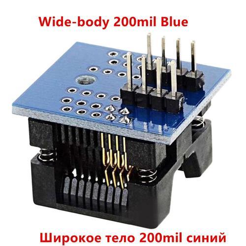 Adaptateur De Programmeur Soic8 À Dip8 Ic, Siège Étroit À Corps Large, 150mil, 200mil, Prise Ic, Bleu, Vert