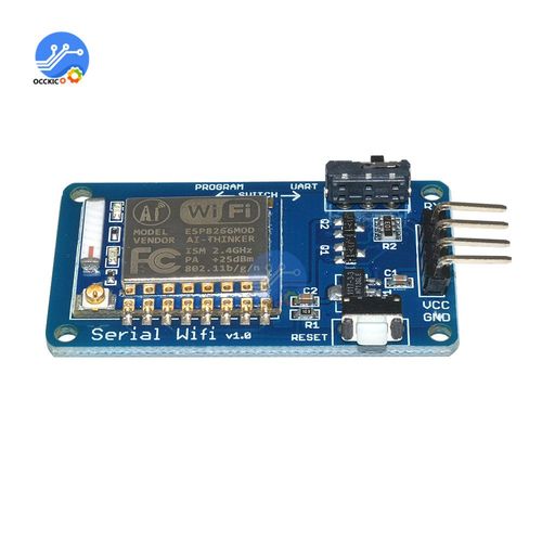 Émetteur-récepteur Wifi série sans fil ESP8266 ESP-07 ESP07, Module de carte 3.3V 5V 8N1 TTL UART Port contrôleur pour Arduino R3 One