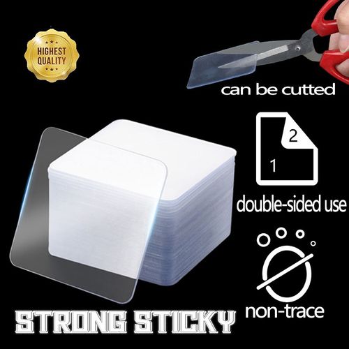 Lot de 1/5 bandes adhésives Double face en PVC, 6x6 Cm, Super collant, imperméable et sans couture, articles ménagers