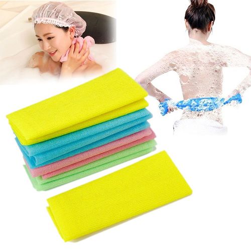 Éponge De Bain-Douche Colorée, Serviettes En Nylon, Gommage Du Dos, Pour Le Corps, Brosse De Lavage, Bouffante En Nylon Rg9, Textile De Maison