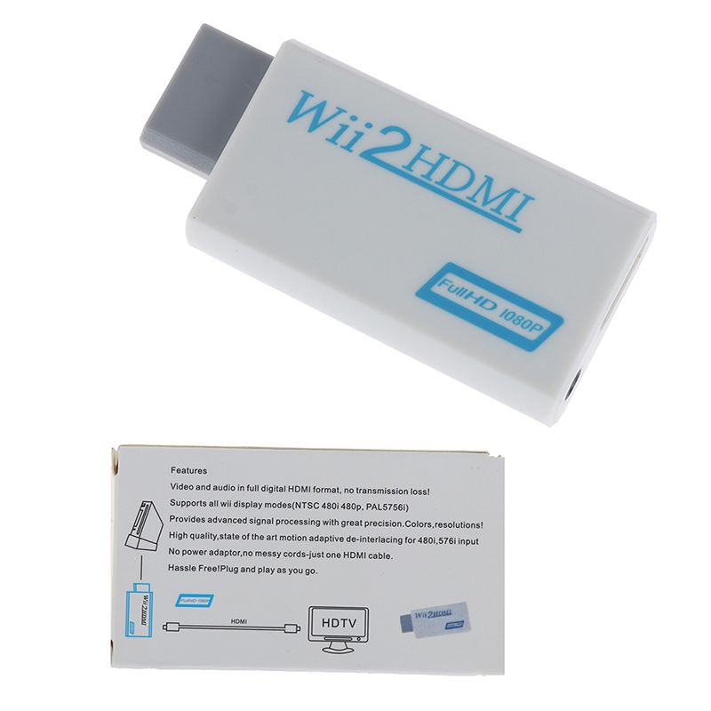 Convertisseur d'adaptateur Wii à HDMI Qualité Full HD 1080p avec