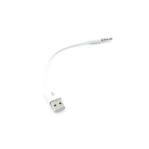 Câble Jack AUX vers USB 3.5 de 2.0mm pour recharge et synchronisation de données, cordon adaptateur Audio pour Apple iPod Shuffle 3e, 4e, 5e et 6e génération, lecteur MP3 et MP4