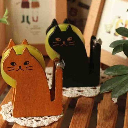 Distributeur De Ruban Adhésif En Bois, Nouveau, Chat Mignon, Coupe-Ruban, Fournitures De Bureau Et Scolaires