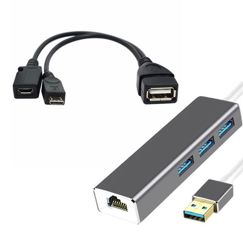 3 HUB USB LAN Ethernet Adaptateur + OTG USB Câble pour Bâton de Feu 2ND GEN ou Feu TV3 Bâton de TÉLÉVISION 1080P (full-hd) Non Inclus ONLENY