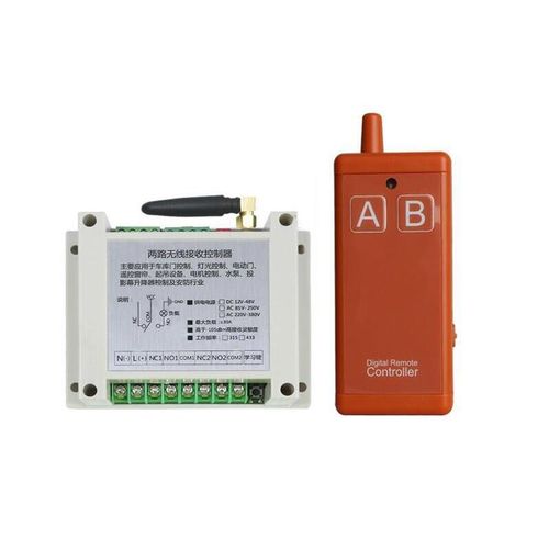 Interrupteur à télécommande sans fil AC220V 240V 380V RF, relais 30A industriel, transmetteur de puissance pour éclairage agricole, rechargeable par usb